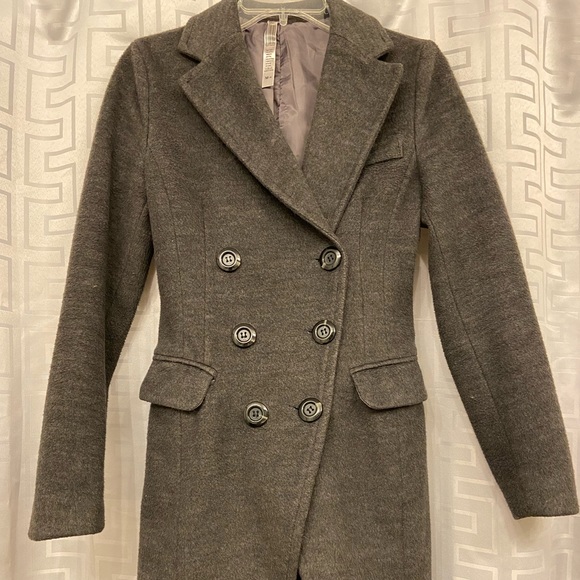 Eliya “ Sexy Style Luxury “ Very Nice Dark Gray Coat - Picture 1 of 5